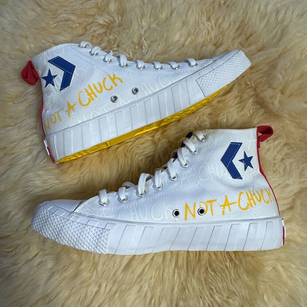 Converse UNT1TL3D Hi High Top Not A Chuck Graffiti Sneakers Mens 9 Womens 11